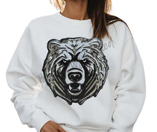 Bear Patch Mascot Iron On Applique