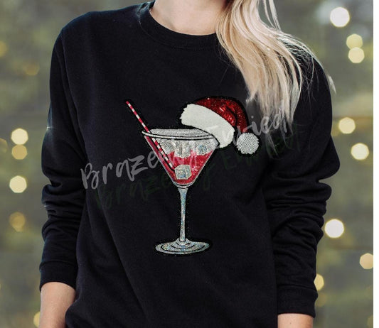 Santa Patch |Santa Tini Patch  Red Sequins  Christmas Iron On Applique