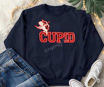Cupid Sequin Patch Valentin Iron On sequins Applique