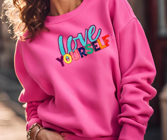 Valentine Patch  Love Chenille Iron On Applique