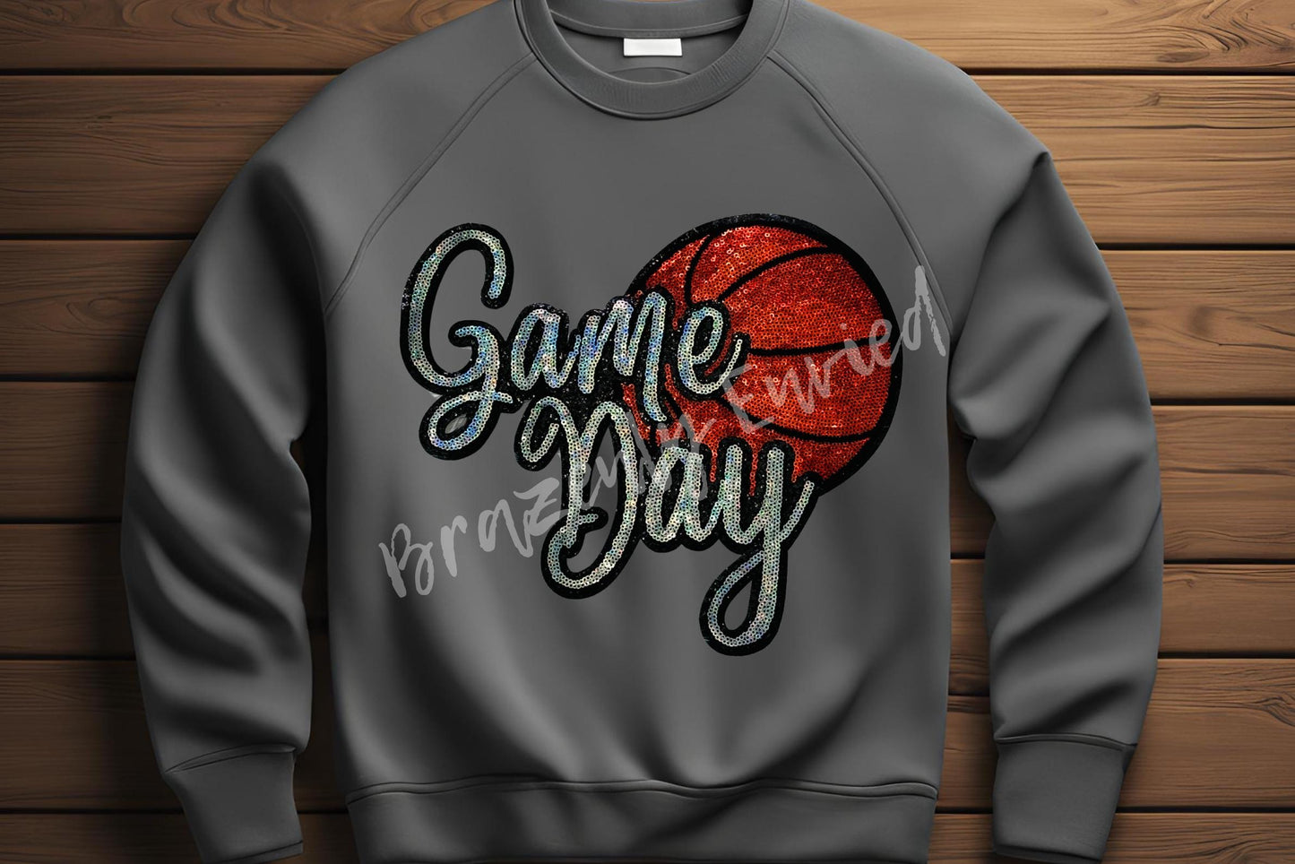 Basketball Patch Sequins Game Day Iron On Applique