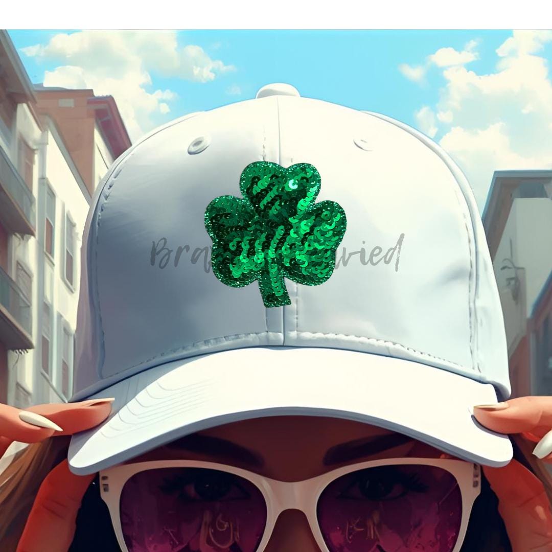 Sequin Shamrock Patch - St. Patrick's Day Applique (2.5 Inch)