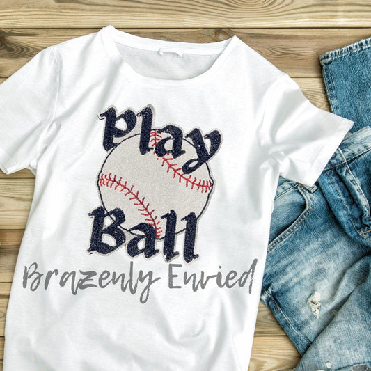 Play Ball Baseball Patch Game Day Ready Sports Patch Sequins Baseball Patch great for DIY Shirts Sweatshirts Jackets