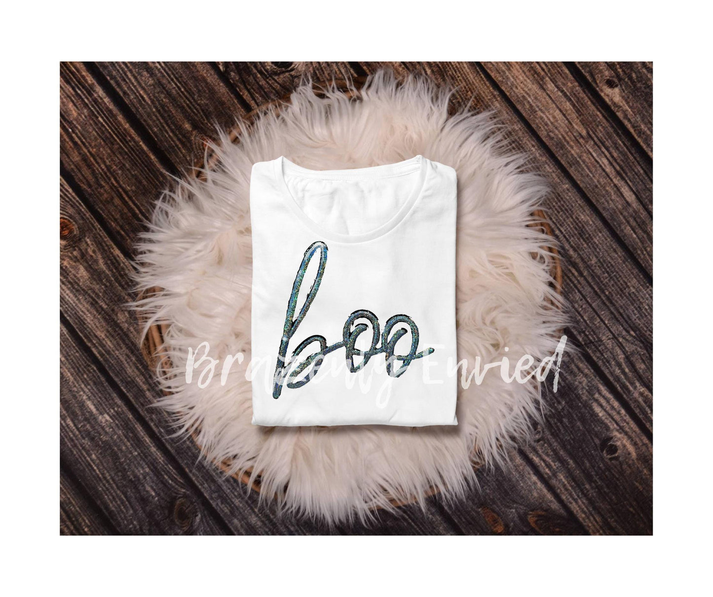 Halloween Patch Silver Boo Script Sequins Patch