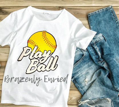 Play Ball Chenille Patch, Baseball Patch, Softball Patch, Sports Patch, Game Day Patch, Iron On Patch for Sweatshirt, Hat, Jacket, Bag