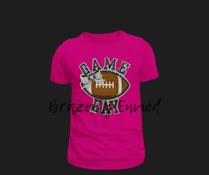 Game Day Chenille and Sequins Football Patch