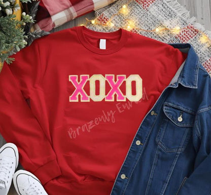 Valentine's Sequin XOXO Patch: Embroidery Applique