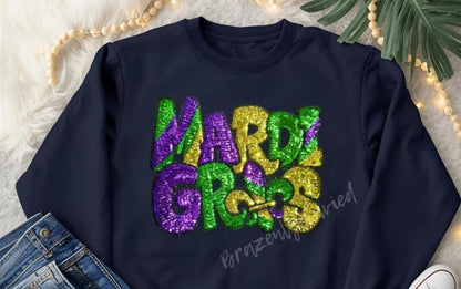 Mardi Gras Sequin Patch