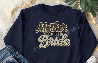 Mother of The Bride Patch Sequins Iron On Applique