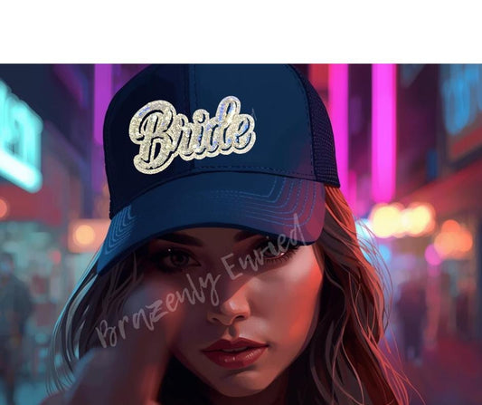 Bride Patch Sequins Iron On Applique