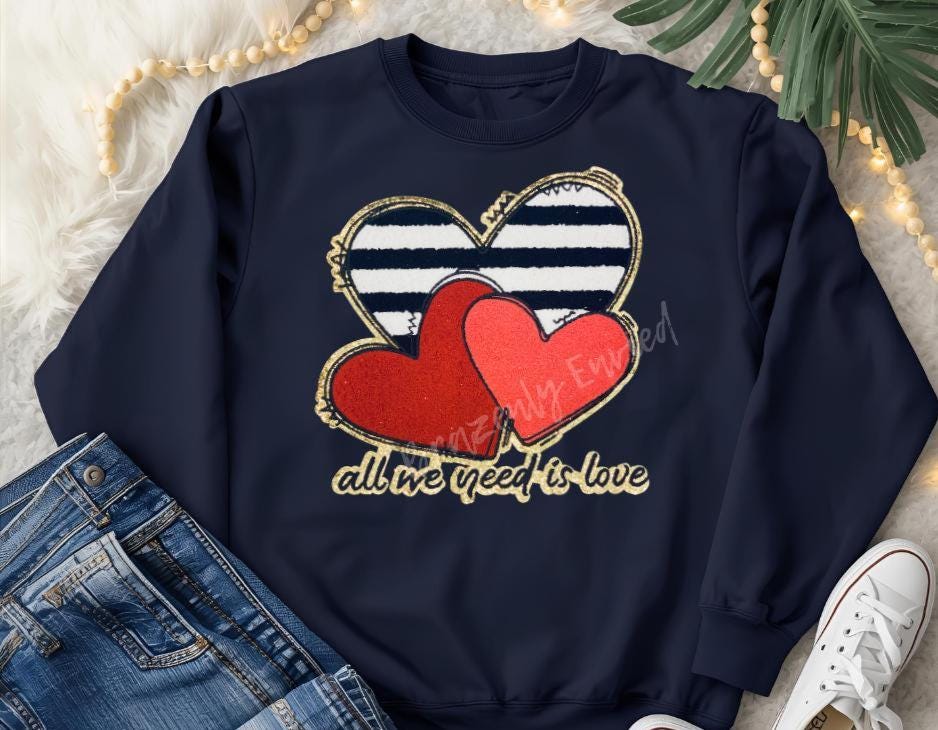 Valentine Patch Heart Iron On Chenille Applique