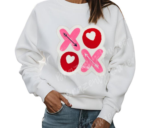 Valentine's Patch- XOXO Chenille Iron On Heat Press Ready