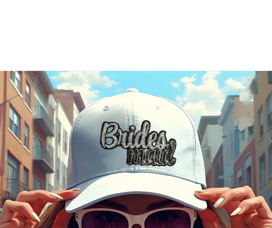 Bridesmaid Patch| Black and Silver Sequins Iron On Applique