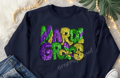 Mardi Gras Sequin Patch