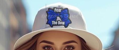 Cheer Patch Sequins Iron On Applique Small Hat Patch Fear the Bow
