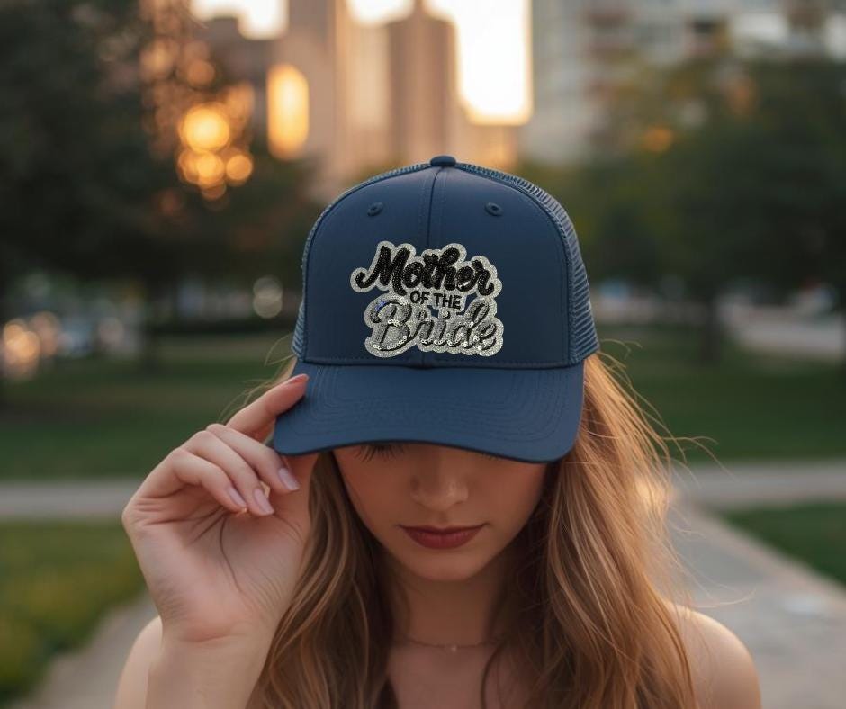 Mother of The Bride Patch Sequins Iron On Applique Small Hat Patch