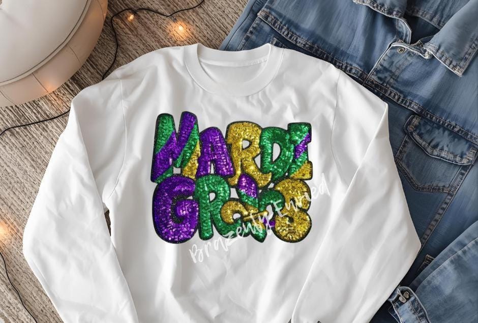 Mardi Gras Sequin Patch