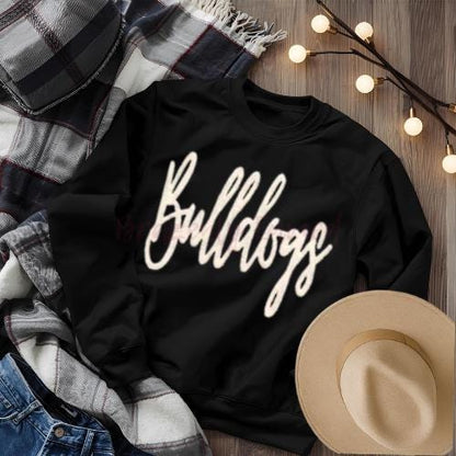 Bulldogs Patch Fluffy Chenille Iron On Applique