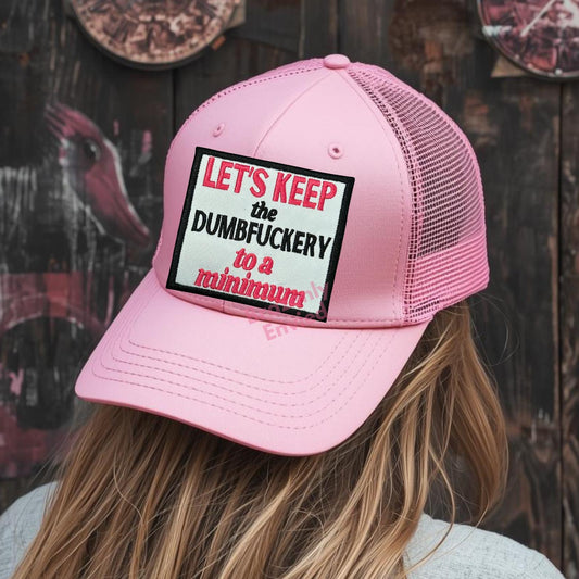 Hat Patch Lets Keep The Dumbf*ckery To a Minimum (3.H x 3.25"W)