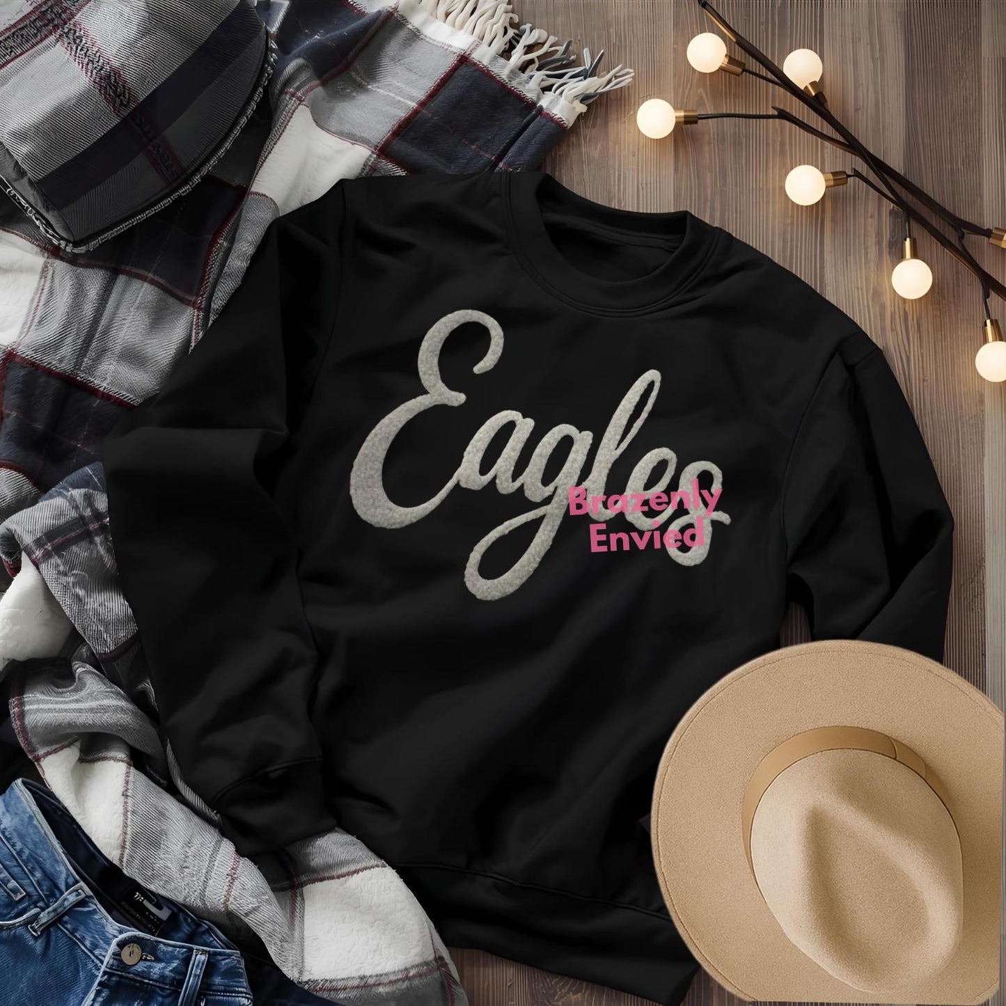 Eagles Patch Fluffy Chenille Iron On Applique