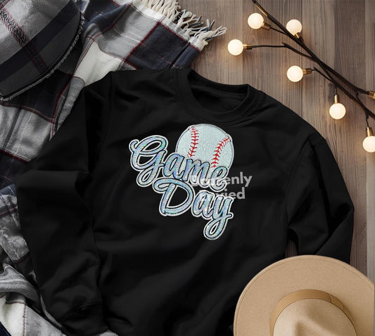 Baseball Patch Game Day Iron on sequins applique