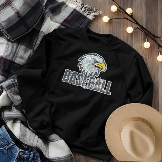 Eagle Patch Baseball Sequin Iron On Applique