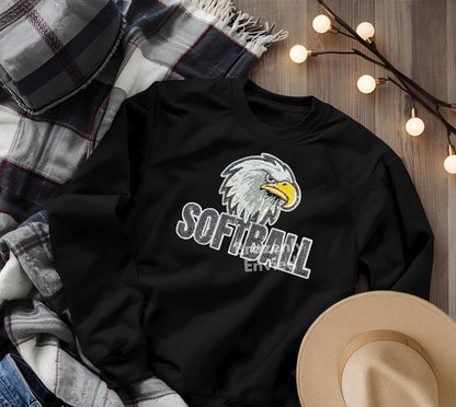 Eagle Patch Softball Sequin Iron On Applique