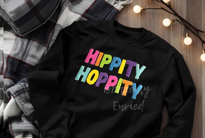 Easter Patch Hippity Hoppity Fluffy Iron On Applique