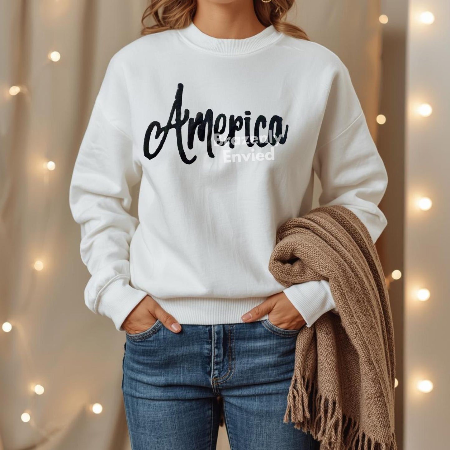 America Patch Fluffy Chenille Iron On Applique