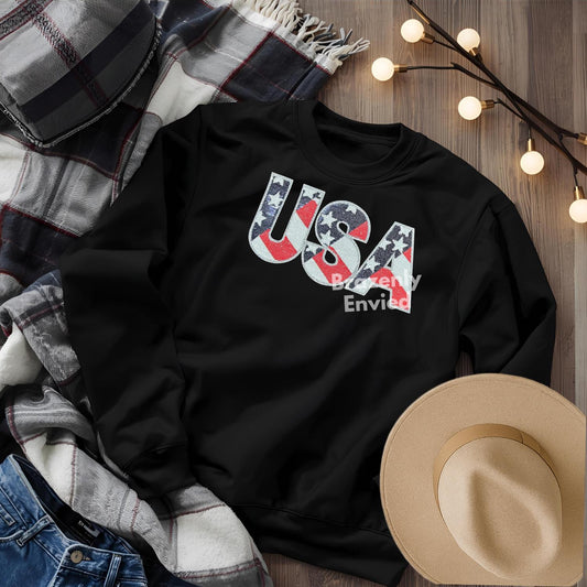 USA Patch Stars and Stripes Sequins Bow Applique