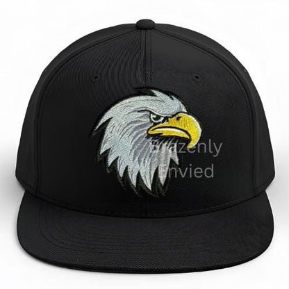 Embroidered Eagle Patch | Bald Eagle Head Iron On Patch | Patriotic Bird Appliqué | School Mascot Patch for Hats Jackets Bags