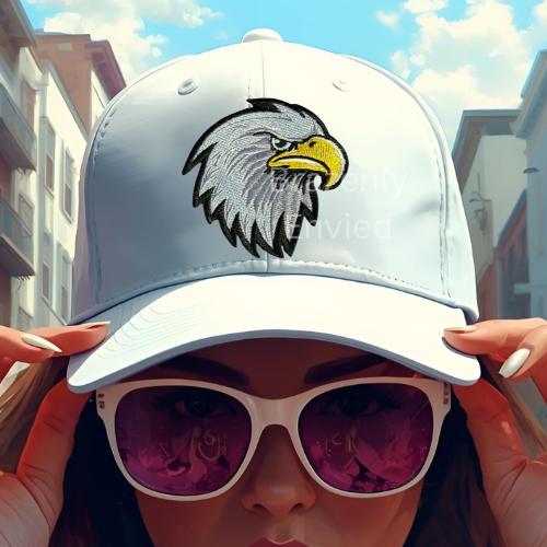 Embroidered Eagle Patch | Bald Eagle Head Iron On Patch | Patriotic Bird Appliqué | School Mascot Patch for Hats Jackets Bags