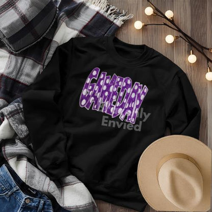 GAMEDAY Purple Polka Dot Patch | Purple Sequin Game Day Patch | Iron-On Football Patch | School Spirit Sports Apparel | Sports Patch
