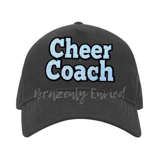 Trucker Hat PATCH- CHEER COACH Patch  Great for Trucker Hats /Shirts/ Jean Jackets/Bags