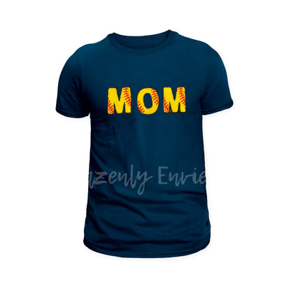 Softball Chenille M O M Letter Patch