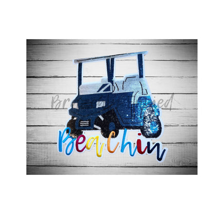Sequins Patch  Golf Cart Beachin Patch
